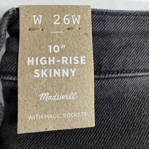 Women's Madewell Starkey Denim Plus 10" High Rise Cotton Stretch Skinny Jean 26W - Picture 5 of 12